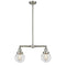 Beacon Island Light shown in the Brushed Satin Nickel finish with a Clear shade