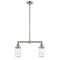 Dover Island Light shown in the Brushed Satin Nickel finish with a Clear shade