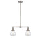 Olean Island Light shown in the Brushed Satin Nickel finish with a Seedy shade