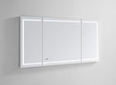 Aquadom 60" x 30" x 5" Signature Royale LED Lighted Mirror Glass Medicine Cabinet For Bathroom 3D color temperature lights Cool or Warm Clock Defogger Dimmer Outlet with USB