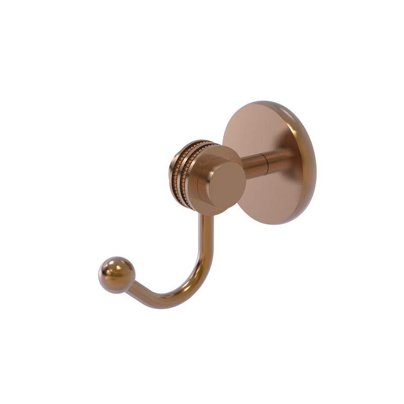Allied Brass Satellite Orbit Two Collection Robe Hook with Dotted Accents 7220D-BBR