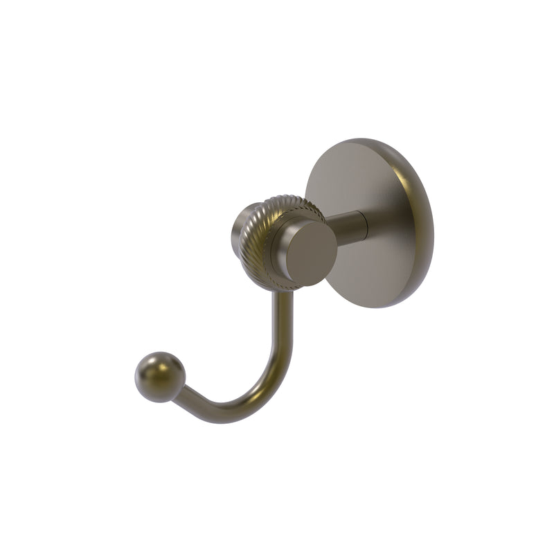 Allied Brass Satellite Orbit Two Collection Robe Hook with Twisted Accents 7220T-ABR