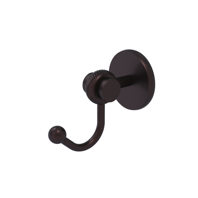 Allied Brass Satellite Orbit Two Collection Robe Hook with Twisted Accents 7220T-ABZ