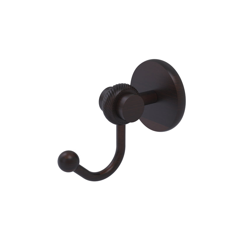 Allied Brass Satellite Orbit Two Collection Robe Hook with Twisted Accents 7220T-VB