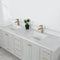 Vinnova Design Shannon 84" Double Vanity and Composite Carrara White Stone Countertop