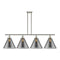 Cone Island Light shown in the Polished Nickel finish with a Plated Smoke shade