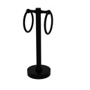 Allied Brass Vanity Top 2 Towel Ring Guest Towel Holder with Twisted Accents 953T-BKM