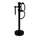 Allied Brass Vanity Top 3 Towel Ring Guest Towel Holder with Groovy Accents 983G-BKM