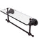 Allied Brass Astor Place 16 Inch Glass Vanity Shelf with Integrated Towel Bar AP-1TB-16-ABZ