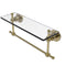 Allied Brass Astor Place 16 Inch Glass Vanity Shelf with Integrated Towel Bar AP-1TB-16-UNL