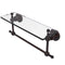 Allied Brass Astor Place 16 Inch Glass Vanity Shelf with Integrated Towel Bar AP-1TB-16-VB