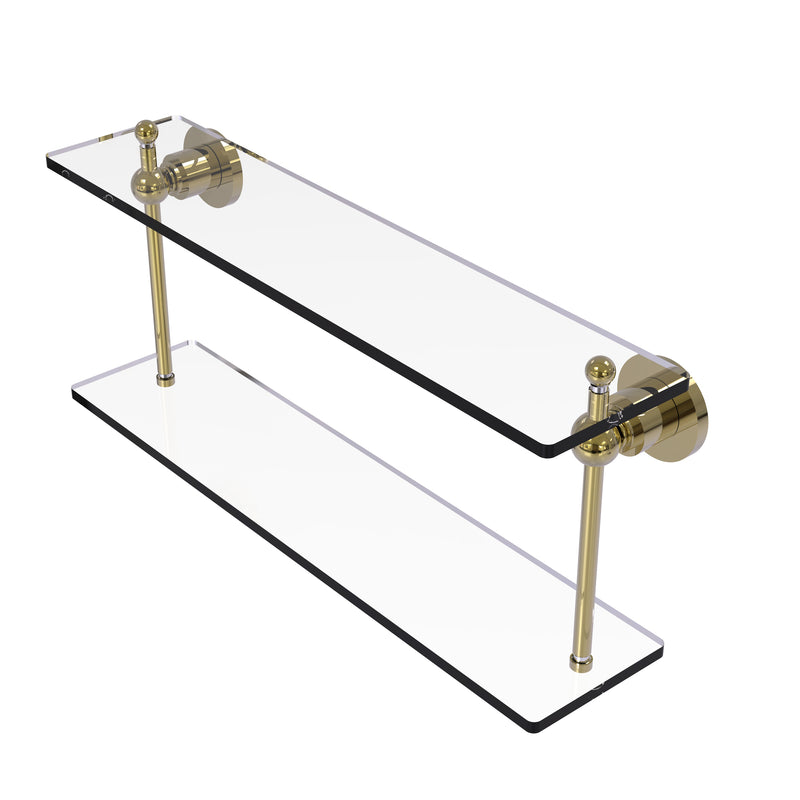 Allied Brass Astor Place Collection 22 Inch Two Tiered Glass Shelf AP-2-22-UNL
