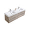 KubeBath Bliss 72" Double Sink Nature Wood Wall Mount Modern Bathroom Vanity BSL72D-NW