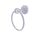 Allied Brass Clearview Collection Towel Ring with Groovy Accents CV-16G-PC