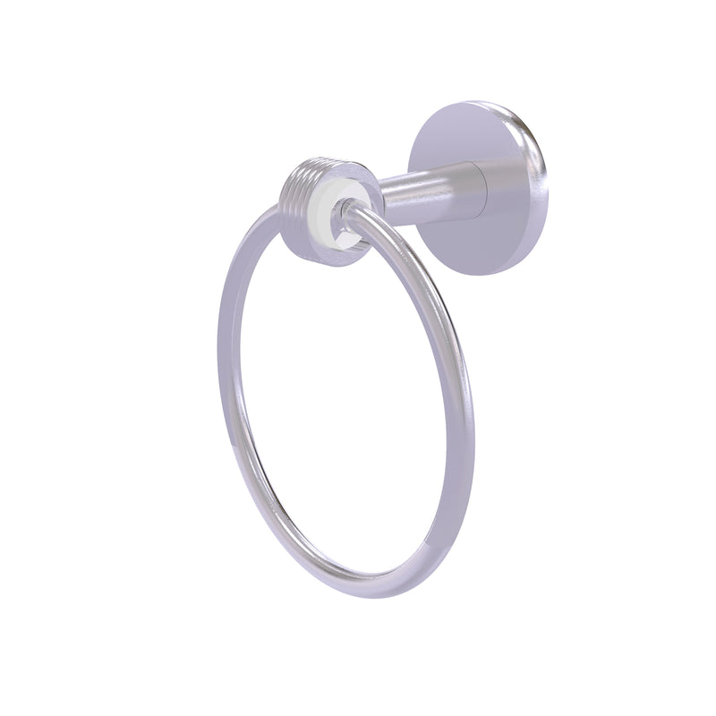 Allied Brass Clearview Collection Towel Ring with Groovy Accents CV-16G-SCH