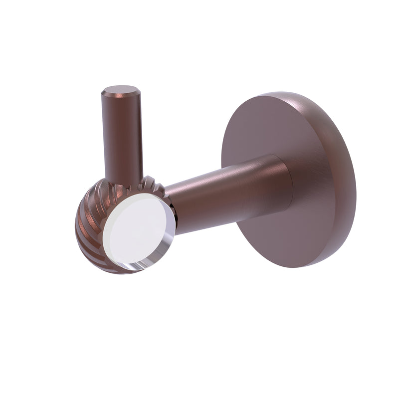 Allied Brass Clearview Collection Robe Hook with Twisted Accents CV-20T-CA