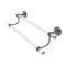 Allied Brass Clearview Collection 36 Inch Double Towel Bar with Twisted Accents CV-72T-36-ABR