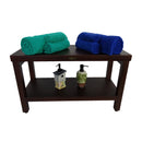 DecoTeak Eleganto 30" Teak Shower Bench with Shelf