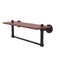 Allied Brass Dottingham Collection 16 Inch Solid IPE Ironwood Shelf with Integrated Towel Bar DT-1TB-16-IRW-ABZ