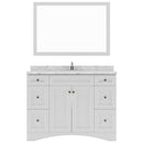 Modern Fittings Elise 48" Single Bath Vanity with Cultured Marble Quartz Top and Square Sink