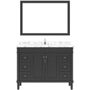 Modern Fittings Tiffany 48" Single Bath Vanity with Cultured Marble Quartz Top and Round Sink