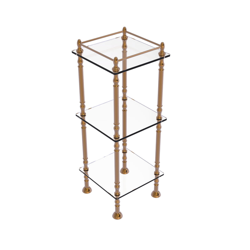 Allied Brass Three Tier Etagere with 14 Inch x 14 Inch Shelves ET-14X143TGL-BBR