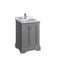 Fresca Windsor 24" Gray Textured Traditional Bathroom Cabinet w/ Top & Sink FCB2424GRV-CWH-U