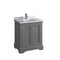 Fresca Windsor 30" Gray Textured Traditional Bathroom Cabinet w/ Top & Sink FCB2430GRV-CWH-U