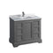 Fresca Windsor 40" Gray Textured Traditional Bathroom Cabinet w/ Top & Sink FCB2440GRV-CWH-U