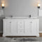 Fresca Windsor 72" Matte White Traditional Double Sink Bathroom Cabinet with Top and Sinks FCB2472WHM-CWH-U