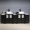 Fresca Torino 84" Espresso Modern Double Sink Bathroom Cabinets with Tops and Vessel Sinks FCB62-72ES-CWH-V