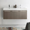 Fresca Vista 48" Gray Oak Wall Hung Double Sink Modern Bathroom Cabinet with Integrated Sink FCB8092GO-D-I