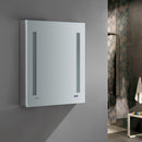 Fresca Tiempo 24" Wide x 30" Tall Bathroom Medicine Cabinet with LED Lighting and Defogger FMC012430-R