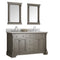 Fresca Kingston 61" Antique Silver Double Sink Traditional Bathroom Vanity w/ Mirrors FVN2260SA