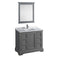 Fresca Windsor 40" Gray Textured Traditional Bathroom Vanity w/ Mirror FVN2440GRV