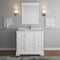 Fresca Windsor 40" Matte White Traditional Bathroom Vanity with Mirror FVN2440WHM