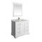 Fresca Windsor 40" Matte White Traditional Bathroom Vanity w/ Mirror FVN2440WHM