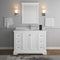 Fresca Windsor 48" Matte White Traditional Bathroom Vanity with Mirror FVN2448WHM