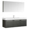 Fresca Vista 60" Black Wall Hung Single Sink Modern Bathroom Vanity w/ Medicine Cabinet FVN8093BW