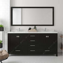 Modern Fittings Caroline Avenue 72" Double Bath Vanity with Quartz Top and Round Sinks Faucets