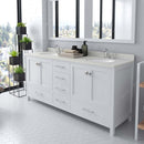 Modern Fittings Caroline Avenue 72" Double Bath Vanity with Quartz Top and Round Sinks Faucets