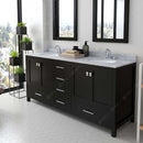 Modern Fittings Caroline Avenue 72" Double Bath Vanity with Marble Top and Round Sinks