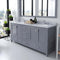 Modern Fittings Caroline Avenue 72" Double Bath Vanity with Marble Top and Round Sinks