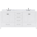 Modern Fittings Caroline Avenue 72" Double Bath Vanity with Marble Top and Round Sinks