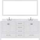 Modern Fittings Caroline Avenue 72" Double Bath Vanity with Marble Top and Round Sinks