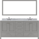 Modern Fittings Caroline Avenue 72" Double Bath Vanity with Marble Top and Square Sinks