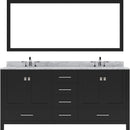 Modern Fittings Caroline Avenue 72" Double Bath Vanity with Marble Top and Square Sinks Faucets