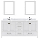 Modern Fittings Caroline Avenue 72" Double Bath Vanity with Marble Top and Square Sinks Faucets