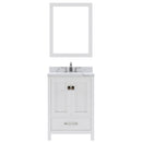 Modern Fittings Caroline Avenue 24" Single Bath Vanity with Calacatta Quartz Top and Round Sink