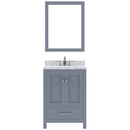 Modern Fittings Caroline Avenue 24" Single Bath Vanity with Calacatta Quartz Top and Square Sink